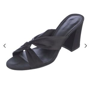 Reformation Satin Knotted Heeled Sandals Mules